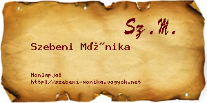 Szebeni Mónika névjegykártya